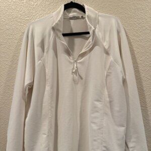 4 Chicos Zenergy Mesh sleeve inset pullover UPF top